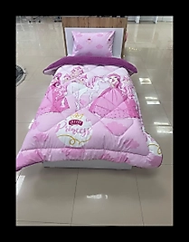 Tek kişilik welsoft uyku seti mürdüm prenses