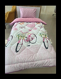 Tek kişilik welsoft uyku seti pudra bisiklet