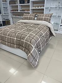ÇİFT KİŞİLİK YORGAN SETİ SAFİR BEJ
